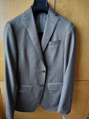 Paul Stuart 36R Taupe Two-Button Sport Coat